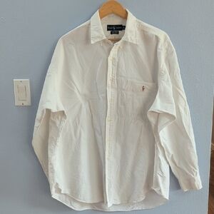 Ralph Lauren Big Shirt Cotton Men's White Polo Shirt